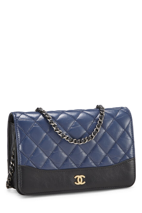 Navy Quilted Lambskin Gabrielle Wallet on Chain (WOC), , large image number 4