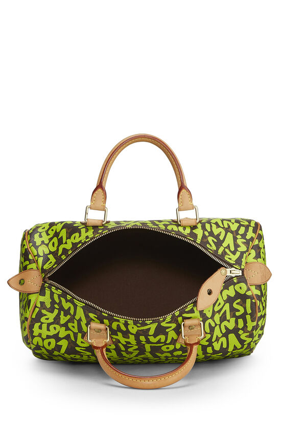 Stephen Sprouse x Louis Vuitton Green Graffiti Speedy 30, , large image number 7