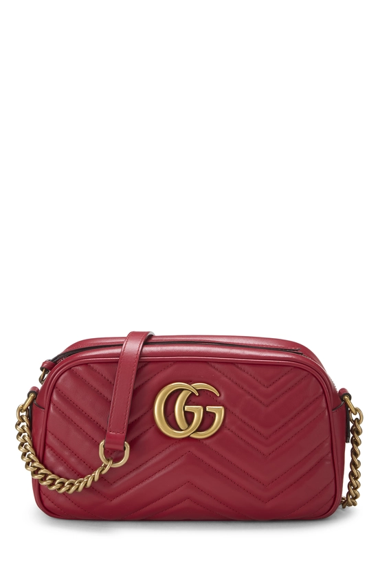 Red Leather GG Marmont Crossbody Small, , large image number 0