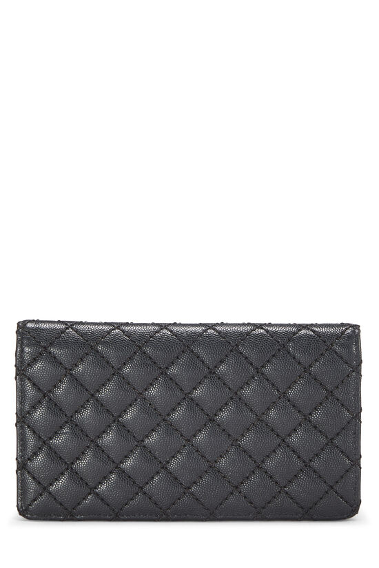 Black Caviar Ultra Stitch Continental Wallet, , large image number 3