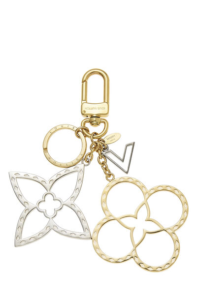 Louis Vuitton Puzzle Flower Monogram Keyring Gold Monogram Metal & Monogram Canvas