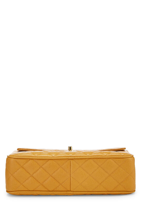 Chanel Yellow Quilted Caviar Pocket Camera Bag Large Q6BAMQ0FY5000