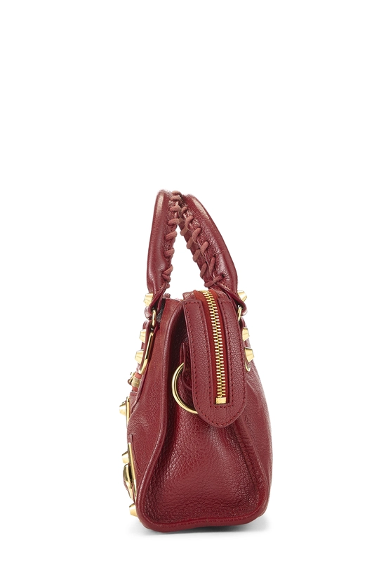 Red Chevre Metallic Edge Classic City Bag Mini, , large image number 2