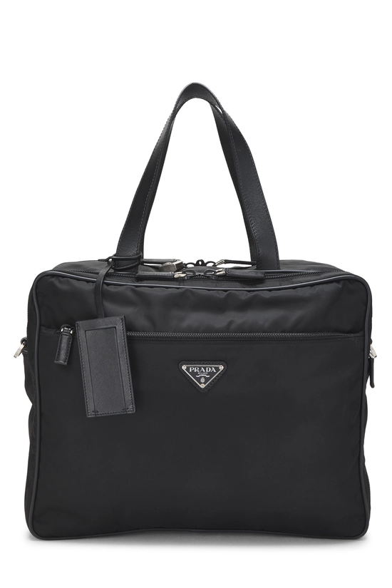 Black Nylon Briefcase, , large image number 0