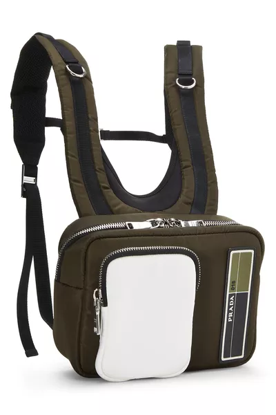 Multicolor Nylon Tech Backpack, , large