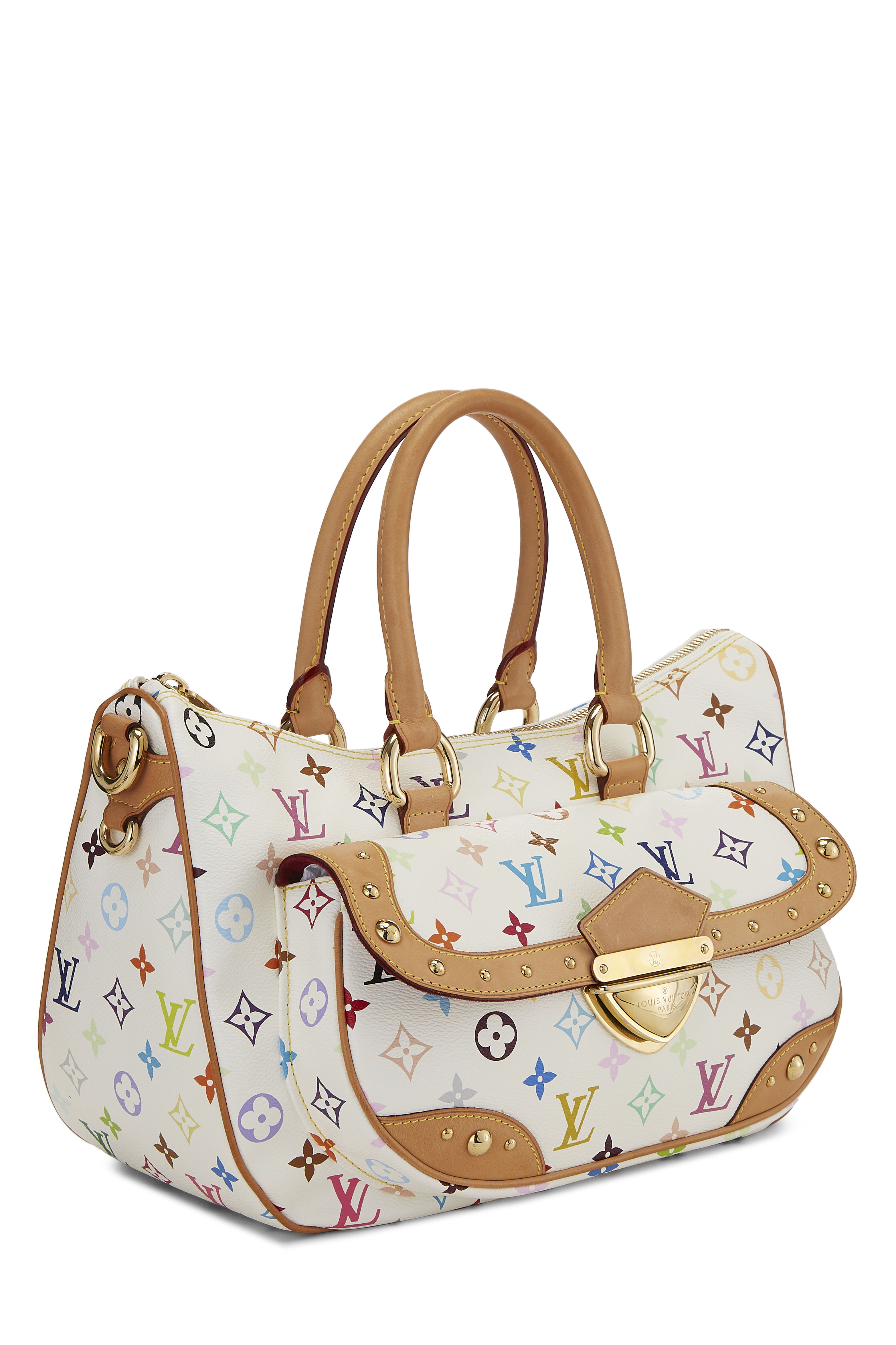 Louis Vuitton Takashi Murakami x Louis Vuitton White Monogram Multicolore  Rita - What Goes Around Comes Around