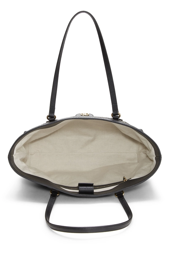 Black GG Denim Ophidia Tote Medium, , large image number 5