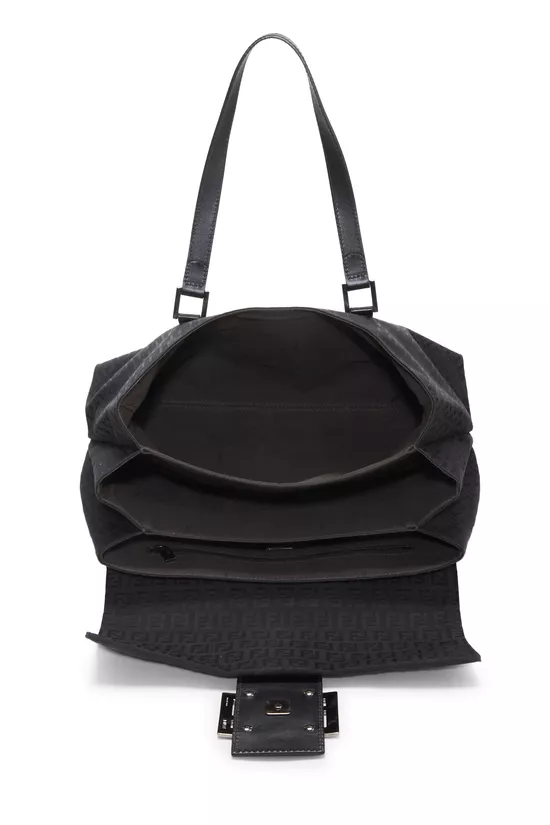 Black Zucchino Canvas Handbag Large, , large image number 5