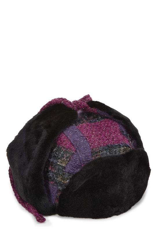 Purple Tweed Trapper Hat, , large image number 2