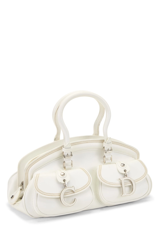 White Calfskin Detective Satchel, , large image number 1