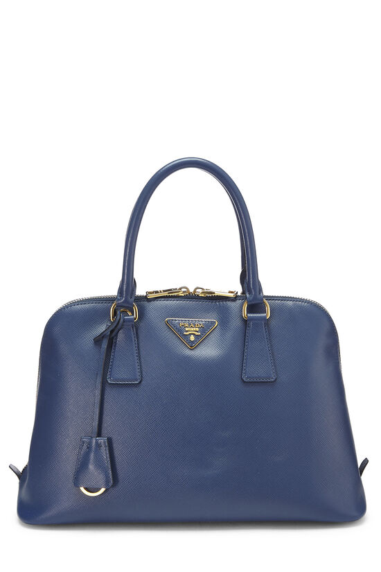 Prada, Bags, Prada Saffiano Chain Blue Leather Bag New