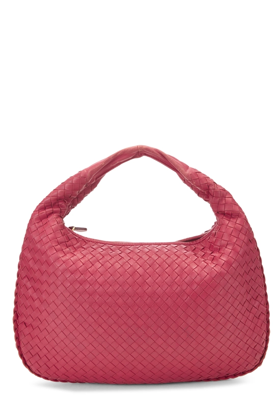 Pink Intrecciato Veneta Hobo Medium, , large image number 0