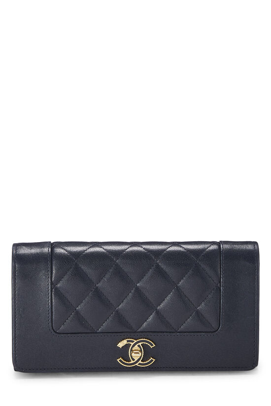 Chanel Navy Quilted Lambskin Mademoiselle Wallet Q6A4YX1INB000