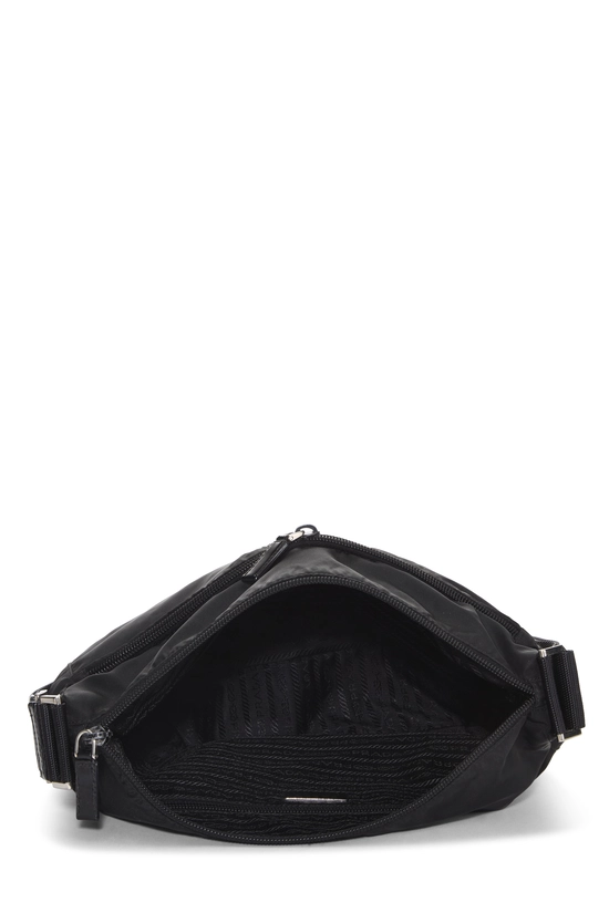 Black Nylon Front Zip Pocket Messenger Small, , large image number 5