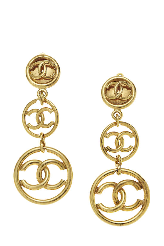 Chanel CC Drop Cross Earrings Metal with Crystals Silver 217940222
