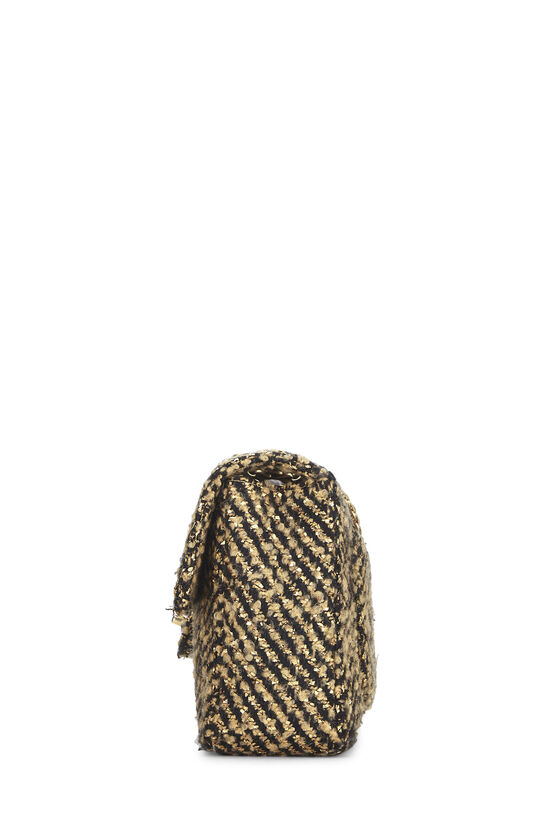 Chanel Black & Metallic Tweed Half Flap Medium Q6B0274FD0002 | WGACA