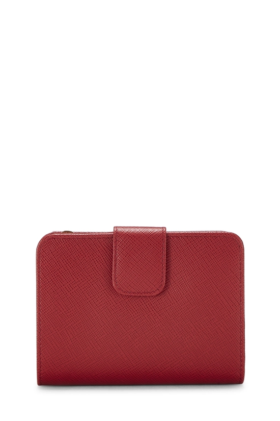 Red Saffiano Zip Around Compact Wallet, , large image number 2