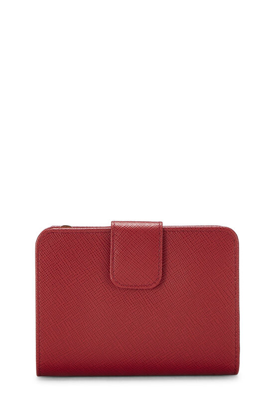 Red Saffiano Zip Around Compact Wallet, , large image number 2