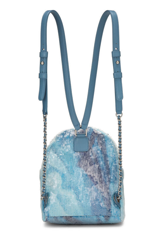Blue Sequin Waterfall Backpack, , large image number 3