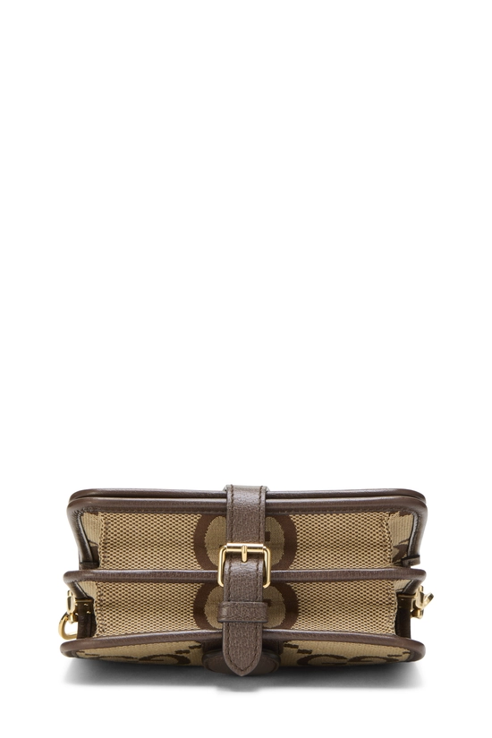 Brown Jumbo GG Canvas Shoulder Bag, , large image number 4