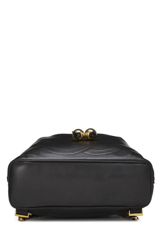 Black Lambskin Bucket Backpack Medium, , large image number 4