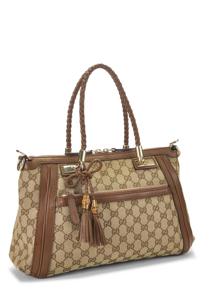 Gucci Brown Original GG Canvas Bella Zip Tote — photo 2