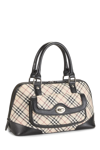 Burberry Black Jacquard Check Turnlock Dome Handbag — photo 2