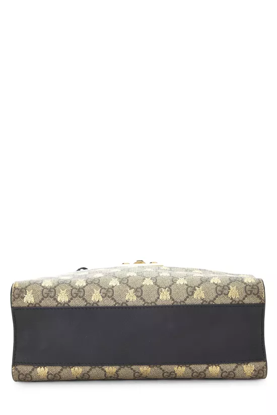 Black GG Supreme Bee Padlock Tote Small, , large image number 4