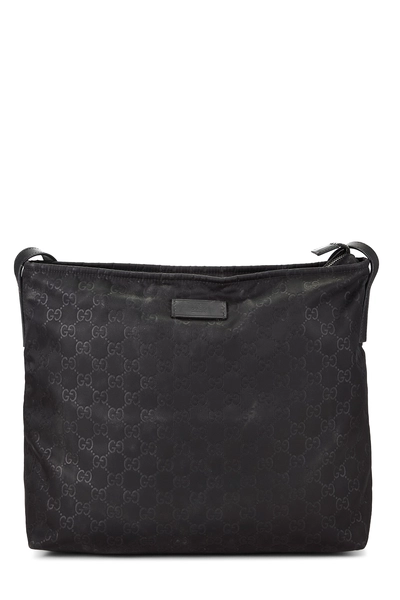 Black GG Nylon Messenger