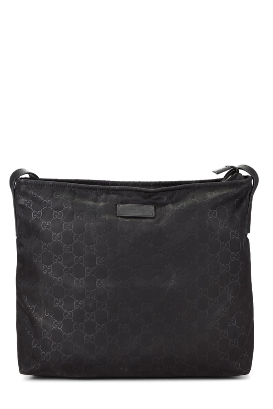 Black GG Nylon Messenger, , large image number 0