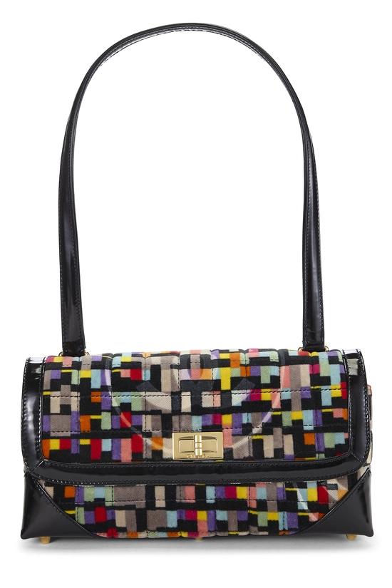 Multicolor Velour Mademoiselle Lock Shoulder Bag, , large image number 0