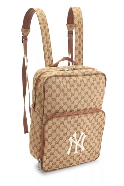 Pink GG Canvas New York Yankees Backpack, , large