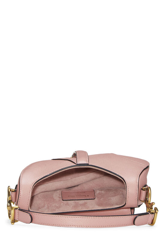 Pink Grained Leather Saddle Bag Mini, , large image number 6