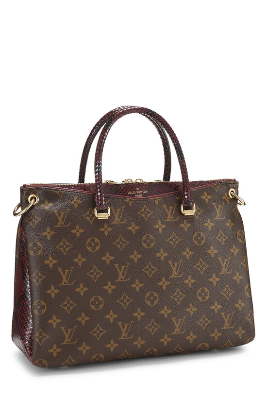 LV Pallas Chain Brown Monogram Canvas with Red Leather and Gold