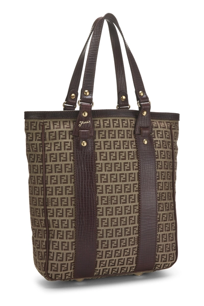 Fendi Brown Zucchino Canvas Tote Medium — photo 2
