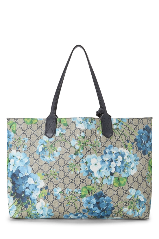 Blue GG Blooms Supreme Canvas Reversible Tote, , large image number 3