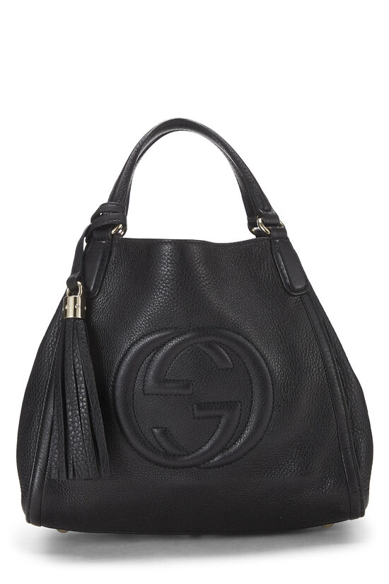 Black Leather Soho Handle Bag Small, , large image number 0