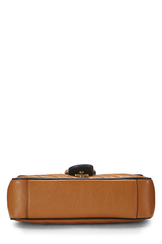 Orange Leather Torchon GG Marmont Shoulder Bag Small, , large image number 4