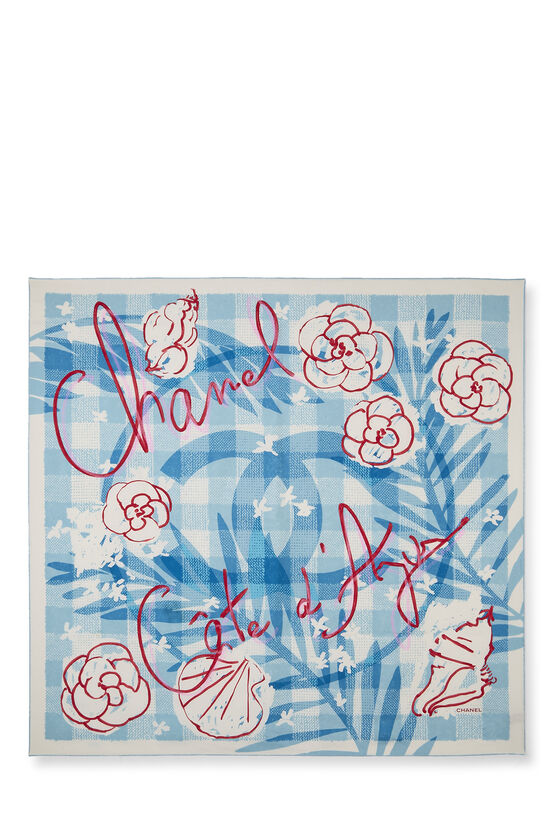 Blue Silk Scarf, , large image number 0