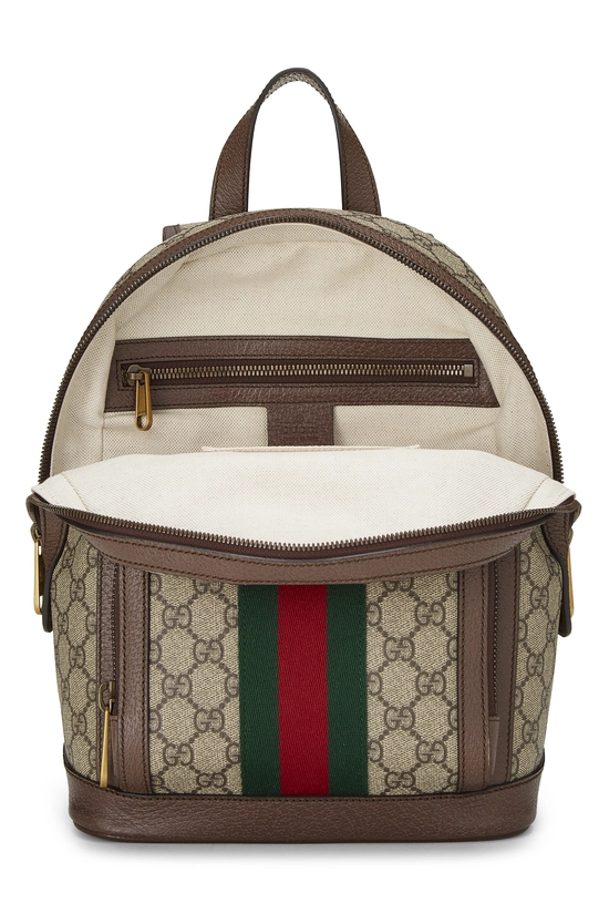 Brown GG Supreme Canvas Ophidia Backpack Small, , large image number 5