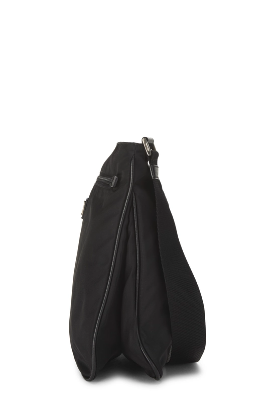 Black Nylon Zip Pocket Messenger, , large image number 2