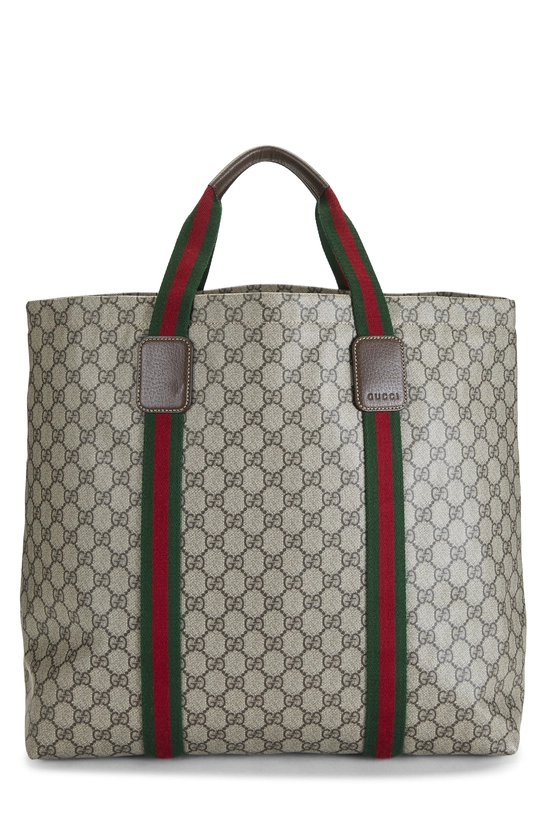 Brown GG Supreme Canvas Tote Large, , large image number 0