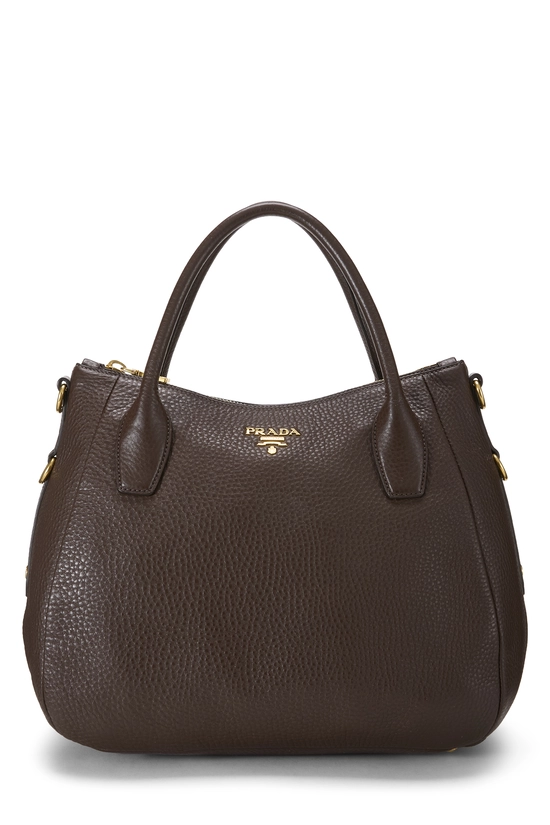 Brown Vitello Daino Sacca 2 Manici, , large image number 0