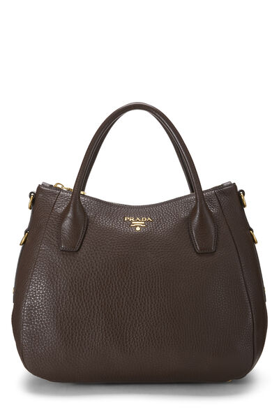 Brown Vitello Daino Sacca 2 Manici