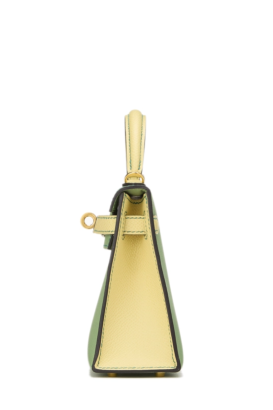 Vert Criquet, Lime Epsom Horseshoe Kelly Sellier 20 Mini NM, , large image number 2