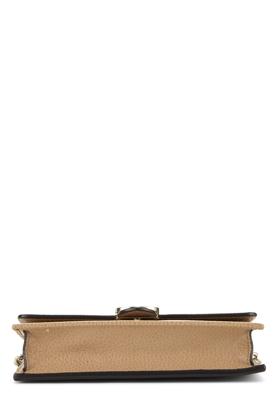 Beige Leather Interlocking Wallet On Chain (WOC) Small, , large image number 4