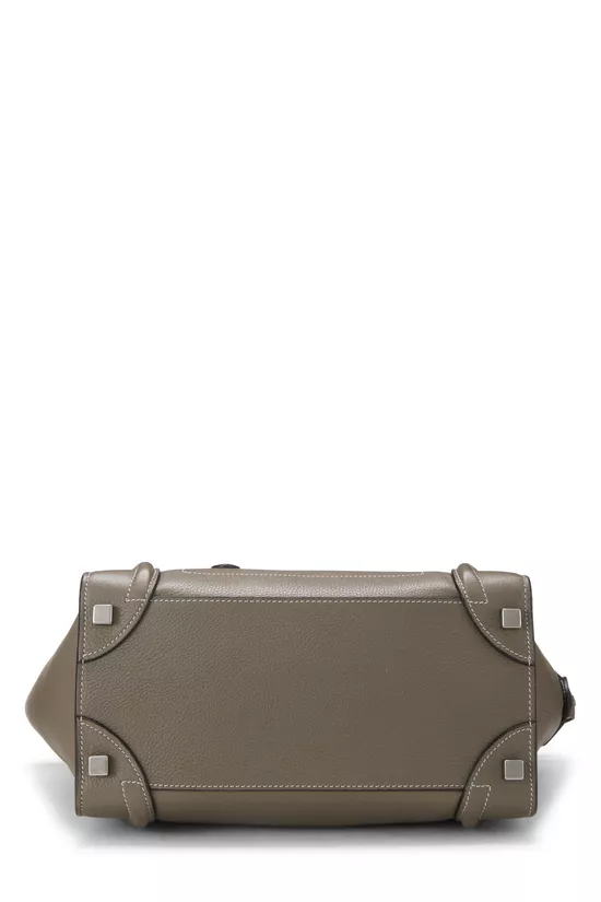 Grey Drummed Calfskin Luggage Micro, , large image number 4