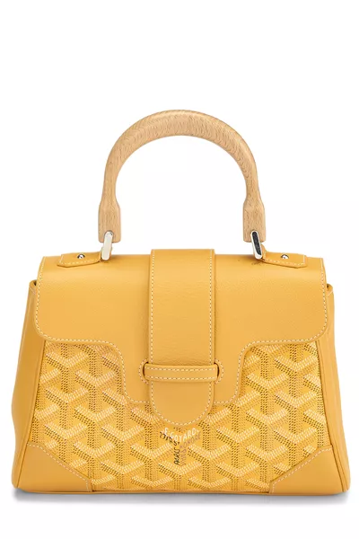 Yellow Goyardine Canvas Saigon Souple Mini