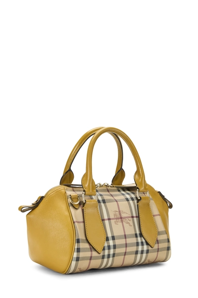 Burberry Yellow Haymarket Check Blaze Tote Small — photo 2