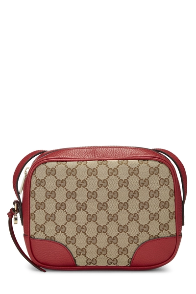 Gucci Red Original GG Canvas Bree Crossbody